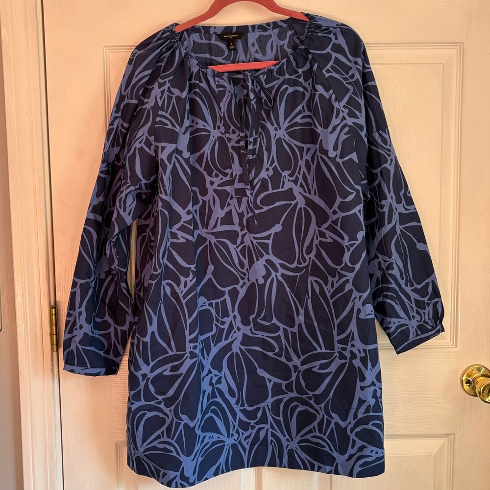 Banana Republic Blue 3/4 Sleeve Dress